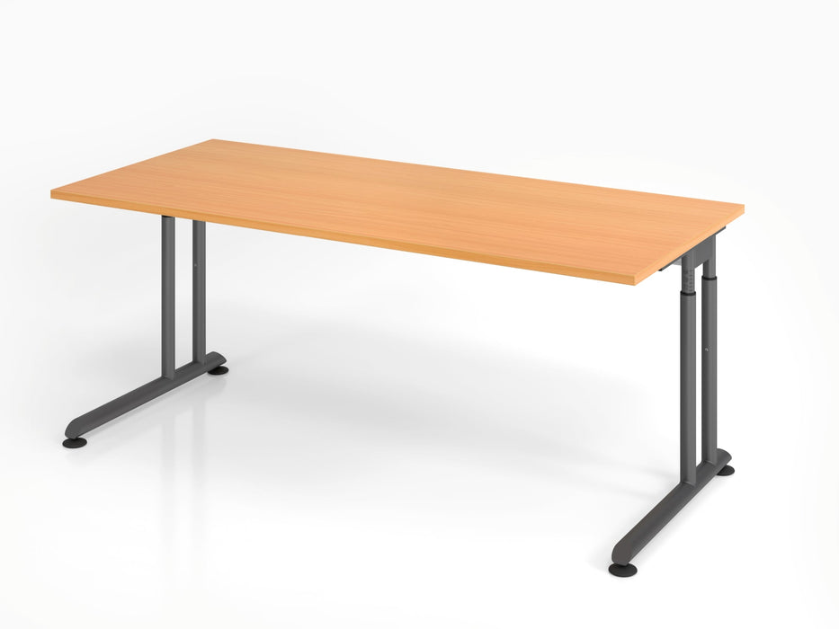 Hammerbacher | Schreibtisch C-Fuß 180x80cm Buche / Graphit