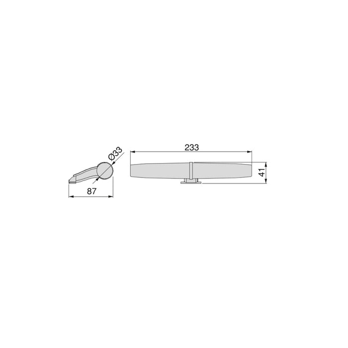 LED-Strahler Gemini Badezimmerspiegel(AC 230V 50Hz), ohne Konverter, L233mm, natürliches weißes Licht 4.000K, Kunststoff Aluminium, verchromt