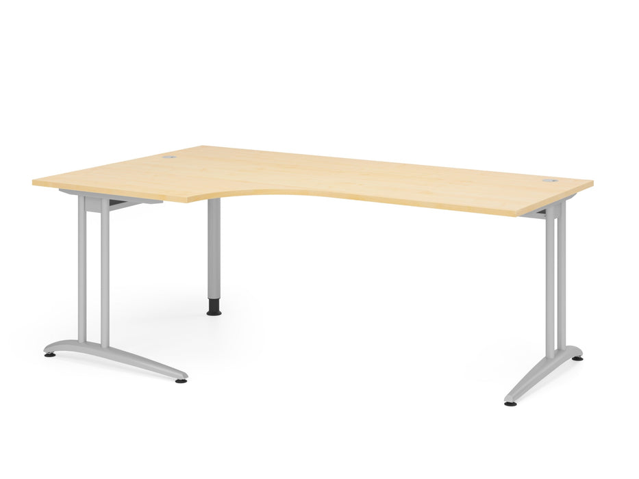 Hammerbacher | Winkeltisch C-Fuß 200x120cm 90° Ahorn