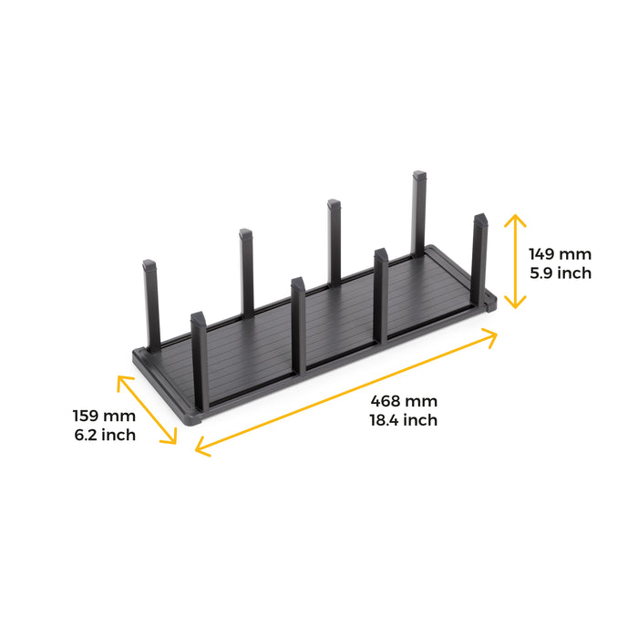 Tellerhalter Orderbox Schublade, vertikal, 159x468mm, Aluminium Kunststoff, Anthrazitgrau