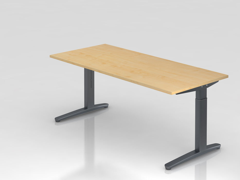 Hammerbacher | Schreibtisch C-Fuß 180x80cm Ahorn / Graphit