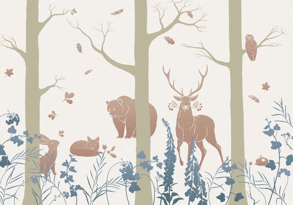 Vlies Fototapete | Forest Animals | Größe 400 x 280 cm