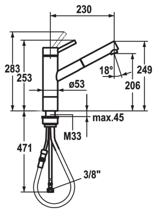 Naber | Inox 4 | Einhebelmischer | Edelstahl | Hochdruck