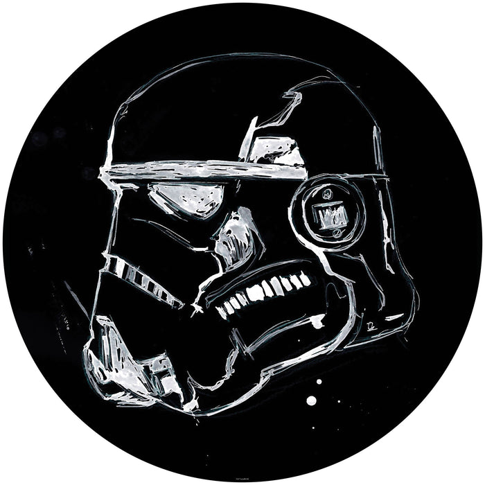 Selbstklebende Vlies Fototapete/Wandtattoo | Star Wars Ink Stormtrooper | Größe 125 x 125 cm