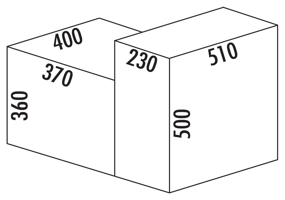 Naber | Cox® Base Q+ 360 S/370-1 | Abfallsammler für Frontauszüge | anthrazit | H 360 mm