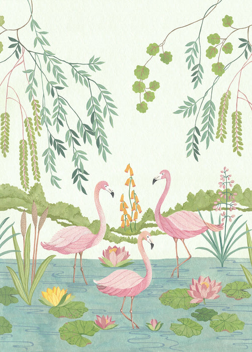 Komar | Vlies Fototapete | Flamingo Vibes | Größe 200 x 280 cm