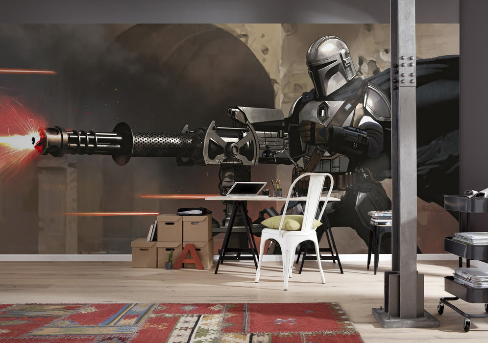 Komar | Vlies Fototapete | Star Wars The Mandalorian Blaster | Größe 500 x 250 cm